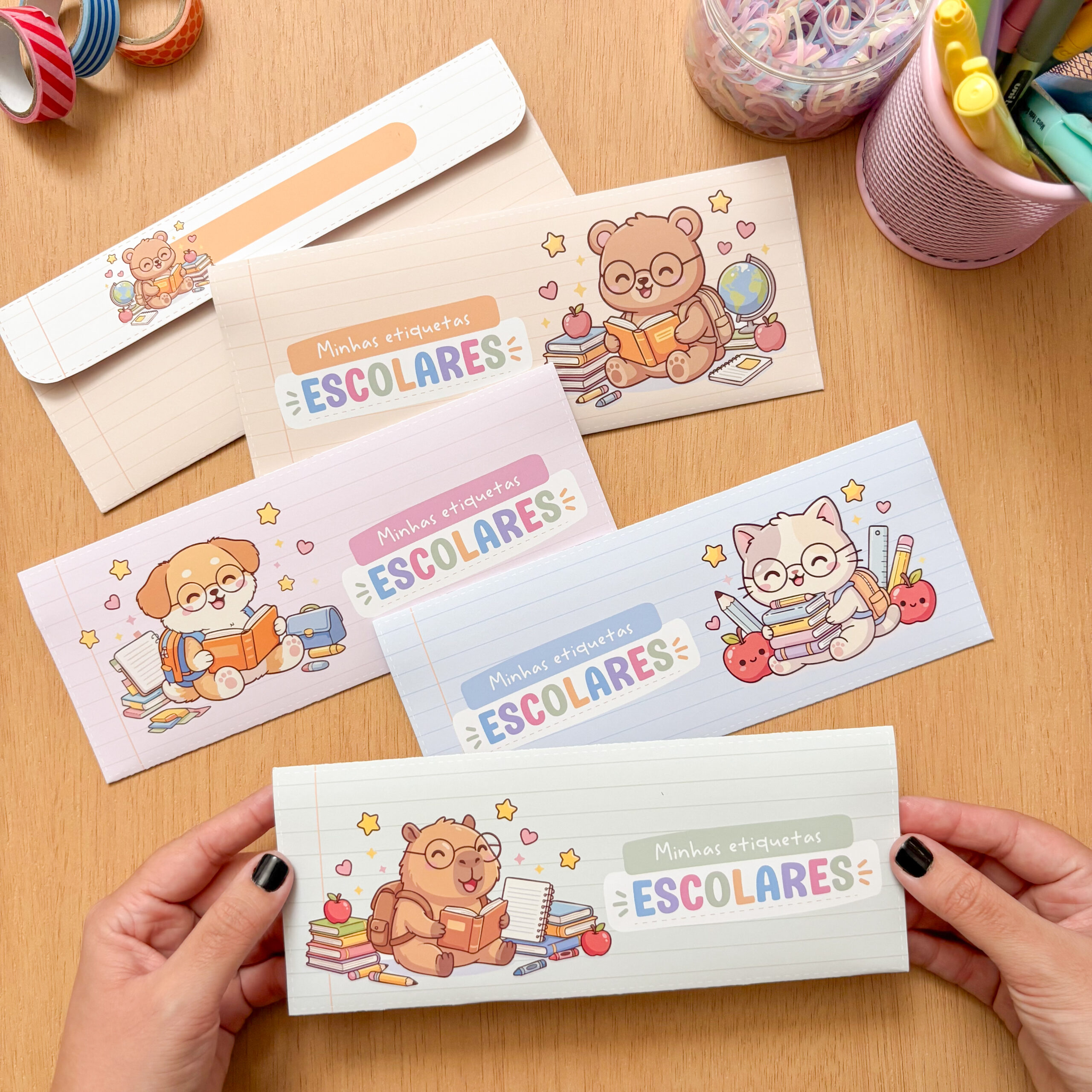 Arquivo Escolar Porta Etiqueta Escolar